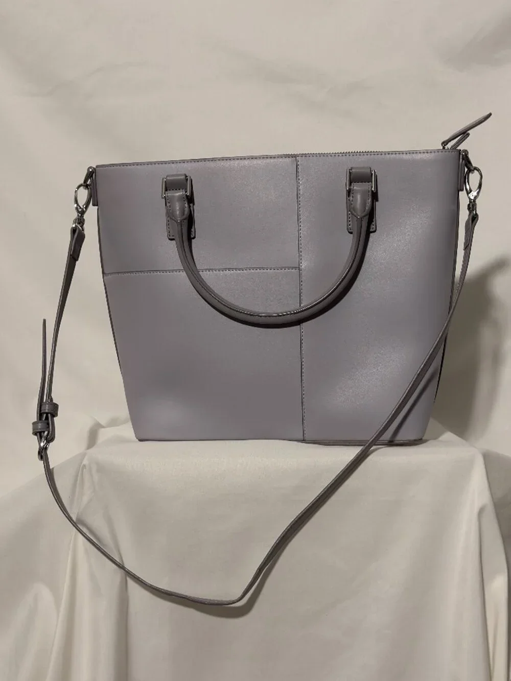 Vera Bradly Composition Satchel in Dove Gray